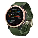 Garmin Fenix 6S Silikon Klockarmband med Spetsdeisgn - Grön
