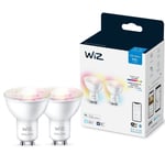 WIZ Full Colour Smart Spotlight Bulb GU10 Twin Pack Colour Changing App Control
