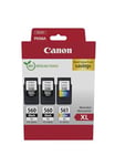 Canon PG-560 XL CL-561 XL Pack de 3 Cartouches Capacité XL (2X Noir XL 1 x Couleur XL) certifié Canon (Emballage Carton)