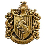 The Noble Collection Harry Potter Hufflepuff Crest Wall Art - 11in (28cm) Elegant Gold Resin Wall Plaque - Officially Licensed Film Set Movie Props Gifts