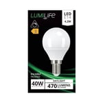 LumiLife E14 LED Light Bulb 4.2W Golf Ball Style 6500K Daylight Dimmable