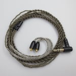 Convient pour la ligne de mise à niveau du câble pour casque plaqué argent Shure SE535 SE215E846 UE900 W40