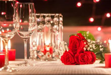 HD 7x5ft Romantic Candle Light Dinner Backdrop for Pictures Eatery Wine Rose Flower Backgrounds for Photography Valentine Day Date Wedding Anniversary Engagement Lovers Couple Photo Shoot Props