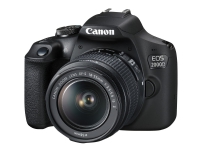 Canon EOS 2000D + LP-E10 batteri - Digitalkamera - SLR - 24.1 MP - APS-C - 1080p / 30 fps - 3x optisk zoom EF-S 18-55 mm IS II objektiv - Wi-Fi, NFC