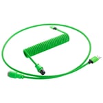 CableMod Pro Coiled Keyboard Cable USB A to USB Type C, Viper Green - 150cm