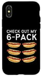 Coque pour iPhone X/XS Check Out My Lot de 6 Hot Dog Funny Hot Dogs pour les fans de gym