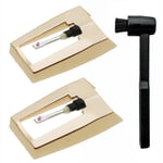 2Pcs Record Player Needles Replacement with Stylus Cleaning Brush Kit8492
