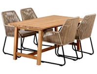 Brafab - Keros Matgrupp 160x90 cm Teak ink 4st Midway Karmstolar