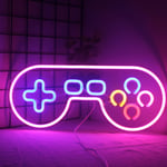 Wireless Handle Neon Signs for Bedroom Wall Acrylic Gaming Decorations 17''x7'' Console Game Led Wall Sign Gamepad Pink Neon Light for Wall Kids Gift Game Zone Party Decoration