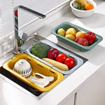 Passoire extensible sur évier, panier d'évier de cuisine rétractable pour laver les légumes et les fruits, passoires alimentaires pour égoutter les pates et les plats secs,