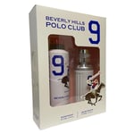 Beverly Hills Polo Club Sport 9 100ml EDT Spray & 175ml Deodorant Gift Set Men