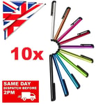 10 x STYLUS PENS for TOUCH SCREEN TABLET MOBILE SAMSUNG IPHONE IPAD HUAWEI Etc.