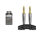 Teenage Engineering PO-33 Pocket Operator KO Sampler/Sequencer & UGREEN Aux Cable Braided Stereo 3.5mm Audio Cable Headphone Mini Jack Male to Male Auxiliary TRS Lea