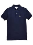 Lacoste Boys Short Sleeved Classic Pique Polo Shirt - Navy, Navy, Size 4 Years