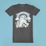 My Little Pony Starshine Rainbow Women's T-Shirt Dress - Black Acid Wash - S - Black Acid Wash