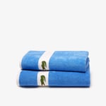 Lacoste Serviette de bain L Casual Taille 90 x 150 cm Bleu