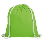 eBuyGB Cotton Drawstring Rucksack Children's Backpack, 2.7 L, Lime Green