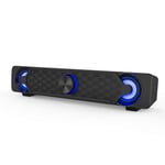Smalody Computer Sound bar, PC Speakers, USB Soundbar, Gaming Speaker with Cool LED Lights, Multimedia Speaker Perfect for PC Games,Computer, Desktop, Laptop