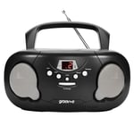 Groove Original Boombox Portable CD Player with Radio - Black