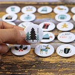 1-25 Number Christmas Advent Calendar Round Buttons Set For Gift Decoration UK