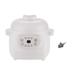 (UK Plug)1L 200W Ceramic Inner Pot Electric Stew Slow Cooker Timer & Reservation