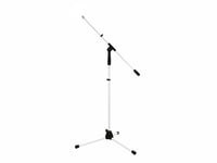 OMNITRONIC Microphone Tripod MS-1W with Boom Arm white, OMNITRONIC Microphone stativ MS-1W med bom/arm vit färg