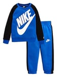 Nike Kids Boys Futura Crew And Jogger Set - Blue, Blue, Size 4-5 Years