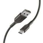 PLAYA USB-C Cable (USB-A to USB-C Cable for S21, S20, S20+, Note10, S10, Pixel 3, iPad Pro, Nintendo Switch and more) Black 3 m