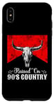 iPhone XS Max Retro Raised On 90's Country Music Bull Skull Western Style Case