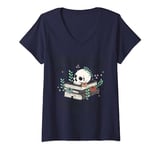 Womens Morally Grey Book Club Booktok V-Neck T-Shirt