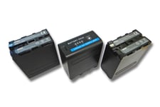 vhbw 3x Batterie compatible avec Sony Hi8 CCD-TR516, CCD-TR500, CCD-TR416, CCD-TR3300, CCD-TR3000 caméra vidéo caméscope (10400mAh, 7,4V, Li-ion)