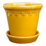 Bergs Potter - København krukke/fat 18 cm gul amber