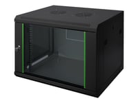 Digitus Dynamic Basic Dn-19 16-U-Ec-Sw - Rack Skåp - Väggmontering - Ral 9005, Svart - 12U - 19"