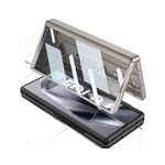 Skyddande fodral med skärmskydd för Samsung Galaxy Z Fold 6, ultratunt och smalt PC-skyddsfodral med stöttåligt skydd och osynligt Cool Black