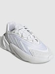 adidas Originals Unisex Junior Ozelia Trainers - White/White, Triple White, Size 3 Older