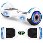 Hoverboard White 6.5" Segway Bluetooth Kids Self-Balancing Electric Scooters LED