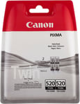 Canon Pixma MP630 MP640 MP980 MP990 Genuine Black Ink Cartridges PGI-520BK