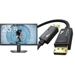 Dell SE2422HX 24 Inch Full HD (1920x1080) Monitor, 75Hz, VA, 5ms, AMD FreeSync & 8K DisplayPort & DP cable, special A.I.S. shielding & official VESA certification