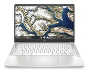 HP Chromebook 14a-na0005sf Ordinateur Portable 14" FHD (Intel Celeron B830, RAM 8 Go, eMMC 128 Go, AZERTY, ChromeOS) Blanc