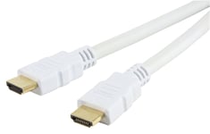 Short White 0.5m HDMI Cable Lead 1080p 4k x 2k Gold Plated 1.64 Foot