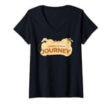 Womens I Smell A New Journey Travel Lover Hiking Camping Adventure V-Neck T-Shirt