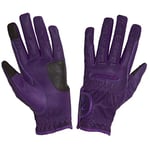 eGlove EQUEST GRIP PRO Leather Touchscreen Horse Riding Gloves (Purple, Small)