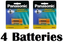 Panasonic Original Ni-MH Rechargeable Batteries (2 Packs of 2) for the Panasonic KX-TG8421EB - KX-TG8422EB - KX-TG8423EB & KX-TG8424EB DECT Cordless Phone Answer Machine