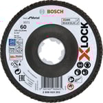 10 st Bosch X-LOCK flikslipskiva, 125 mm, K60
