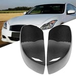 NCUIXZH Carbon Fiber Car Rear View Mirror Housing Cover-Side Mirror Cover,For Infiniti G Series G35 G25 G37 Q40 Q60 2009-2015-Black