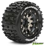 LOUISE RC WORLD LT3308SBCH Däck & Fälg MT-PIONEER 1/10 Sv.krom Beadlock (1/2) Soft MFT