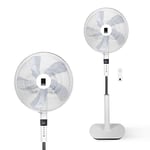 KEPLIN 16 Inch Pedestal Tower Fan 26-Speed, 10 Blades, Remote Control & LED Display Adjustable Height, Turbo Wind Speed, 3 Modes, 24-Hour Timer & 90° Oscillation for Home, Office & Bedroom