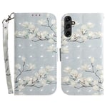 Mobilfodral 3D Samsung Galaxy A14 vita blommor