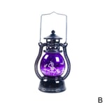 Halloween Led Lantern Vintage Witch Castle Lights Party B Purple Skeleton