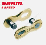 Genuine SRAM Chain Connector - 9-Speed PowerLink, Quick-Link, Gold - MTB, Road